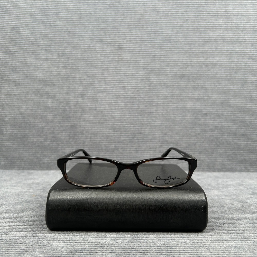 Sean John SJ2033 215 Dark Tortoise Rectangular Y2k Eyeglasses Frames 52 17 135